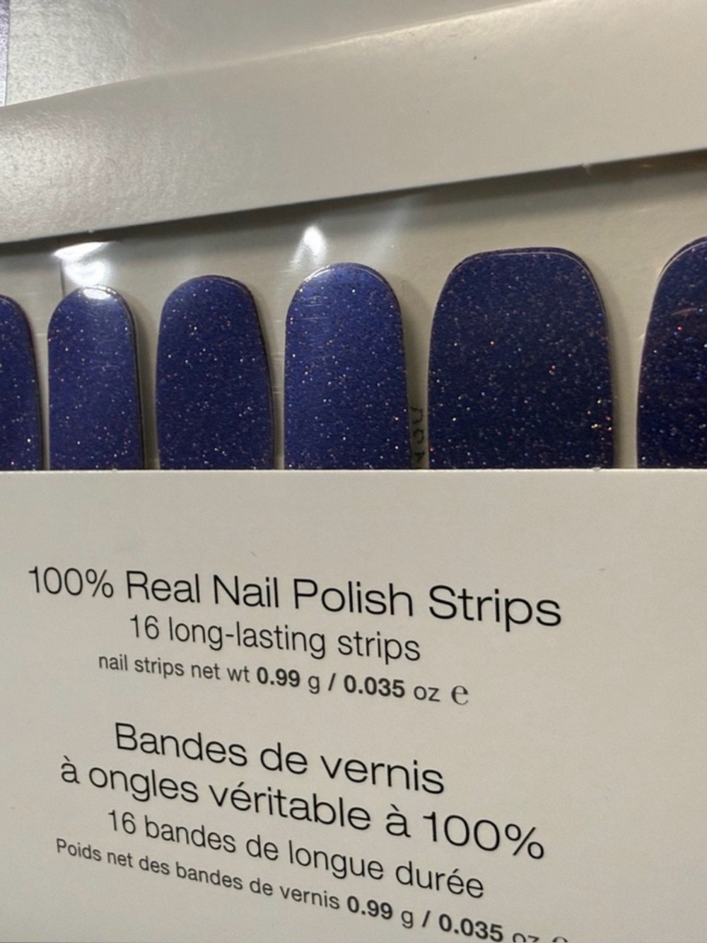 🎃🌻🌸Color Street Nail Strips - blue with sparkles